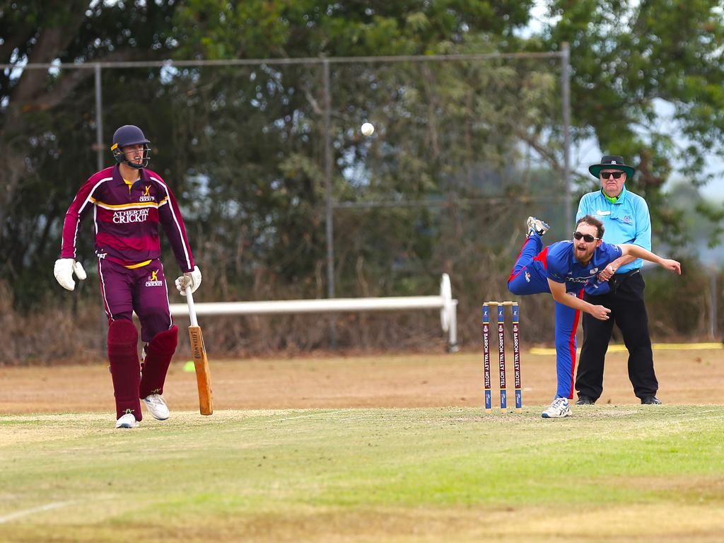 Pictured: Joshua Kohn. Atherton v Barron River at Loder Park. Cricket Far North 2024. Photo: Gyan-Reece Rocha