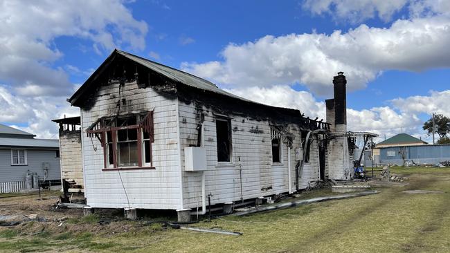 Fire destroyed the home on Tuesday morning. Photo: Madison Mifsud-Ure / Stanthorpe Border Post