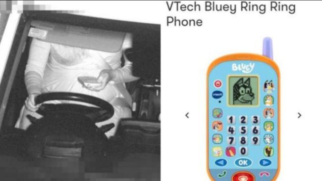 A Sydney mum was fined for driving while holding her daughter's Bluey phone.