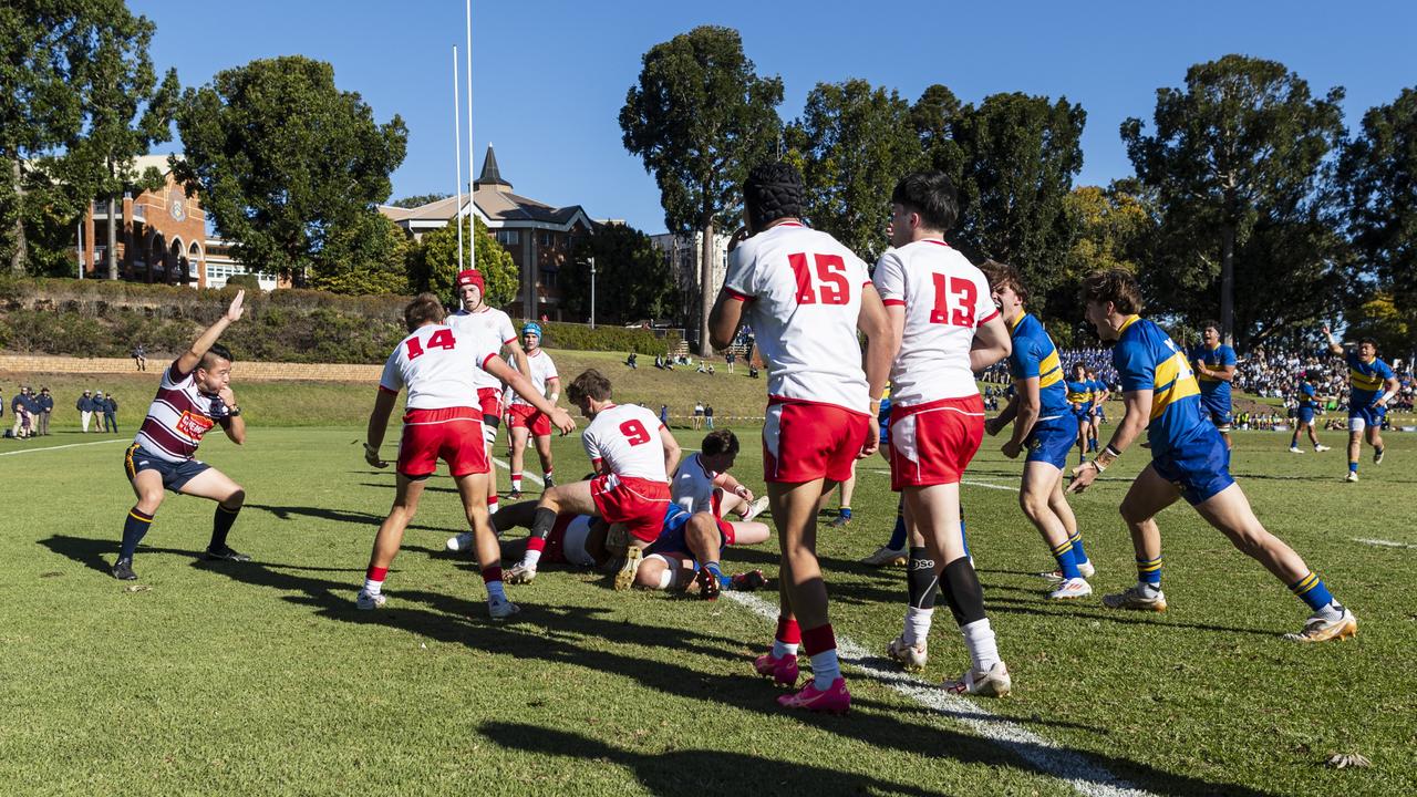 Ipswich Grammar School in action against IGS. Picture: Kevin Farmer