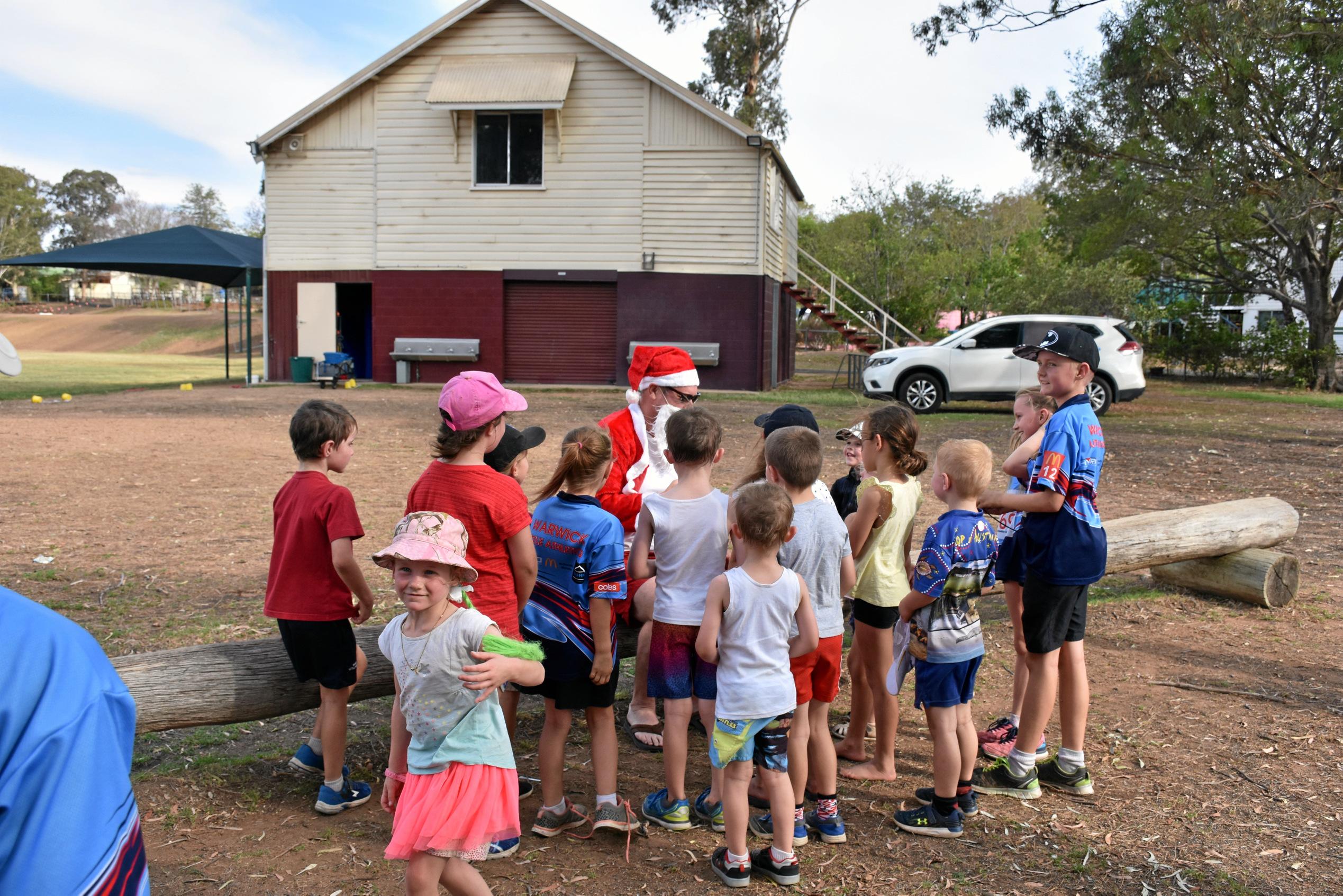 Santa's arrival welcomed by all children. Picture: Emily Clooney