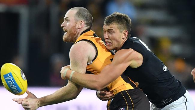 Hawthorn greats fear for Jarryd Roughhead’s future. Picture: AAP