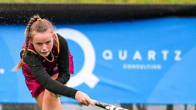 Cairns athlete Lara Richardson was in team Cinders as part of the Queensland teams which played in the 2022 U13 National Hockey Championships in Tasmania. Picture: Supplied