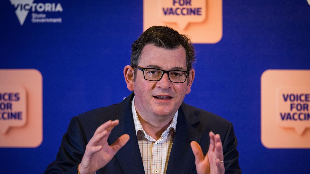 Victorian Premier Daniel Andrews last week said the government would prioritise senior students having at least one Covid vaccine dose before the exams, but no plan had yet been outlined. Picture: Darrian Traynor/Getty Images