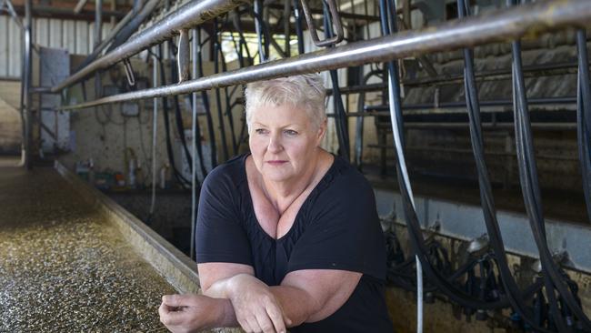 Unimpressed: Bridget Goulding, Katunga, is unhappy with their milk supplier Fonterra. Picture: Dannika Bonser