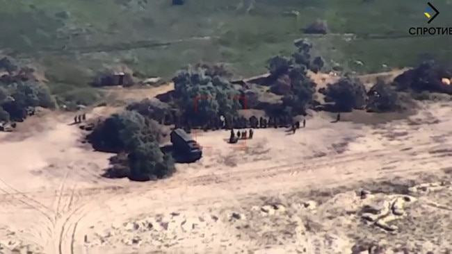 Up to 200 of Putin's troops are believed to have been gathered on Dzharylhach Island. Picture: East2West