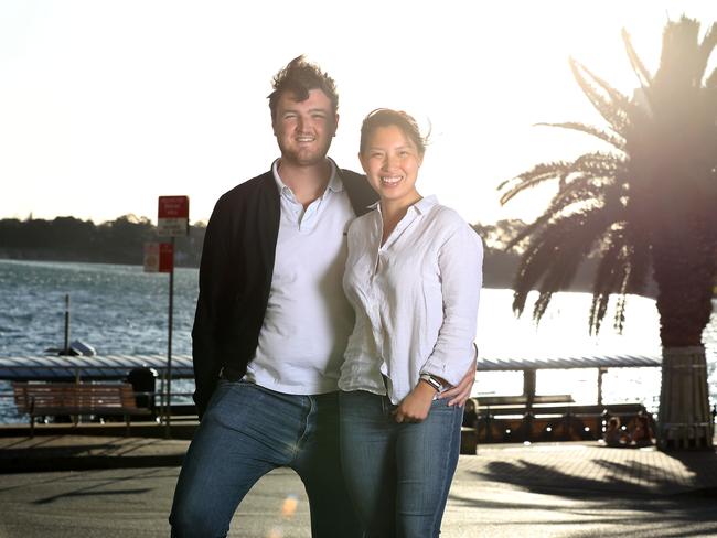 Couple Won-Hae Shim and Fraser Munro have booked tickets to Fiji for a holiday early next year. Jane Dempster/The Australian.