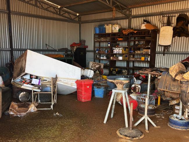 Kalyeeda’s flood-damaged stables. Picture: Camille McClymont