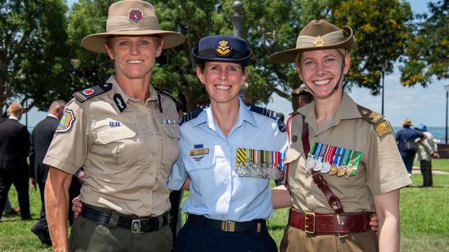 Kate Chambers AC Correction, WGCDR Lauren Guest CSC and LTCOL Emma Bucknell. Picture: Pema Tamang Pakhrin