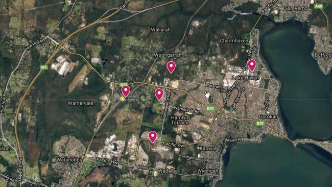 Five new development sites proposed for the northern areas of the Central Coast since March.