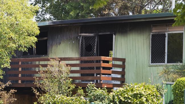 Police and emergency services were called to a fire in this Rivett Street house in South Toowoomba on the night of December 15, 2019. Picture: Kevin Farmer