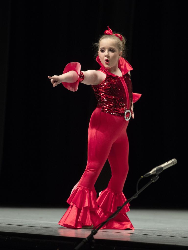 8 Years Song and Dance Solo. Indi Rosson during the Southern Tasmanian Dancing Eisteddfod, Wrest Point. Picture: Chris Kidd