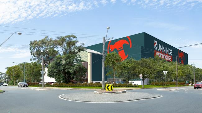 Artist impression of huge Bunnings Warehouse centre proposed for Frenchs Forest. Picture: Northern Beaches Council website