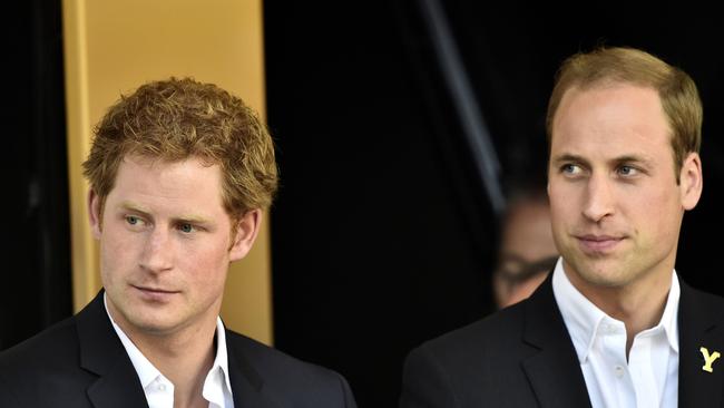 Britain's Prince William, Duke of Cambridge, and his brother Prince Harry.