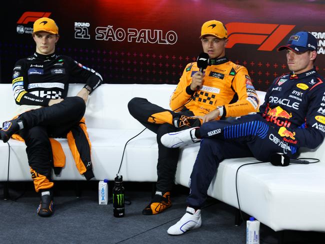 Lando Norris, Oscar Piastri and Max Verstappen are the only drivers to win races this season. Picture: Lars Baron/Getty Images