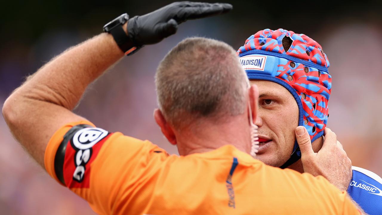 Kalyn Ponga has a worrying history of head knocks. Picture: Getty Images