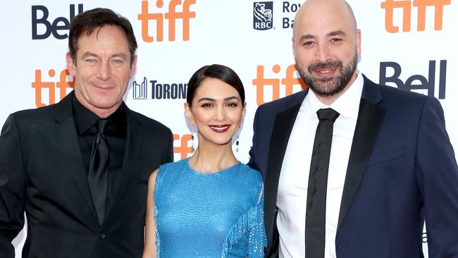 Jason Isaacs, Nazanin Boniadi and Anthony Maras attend the Hotel Mumbai premiere at last year’s Toronto International Film Festival. Picture: Phillip Faraone/Getty Images