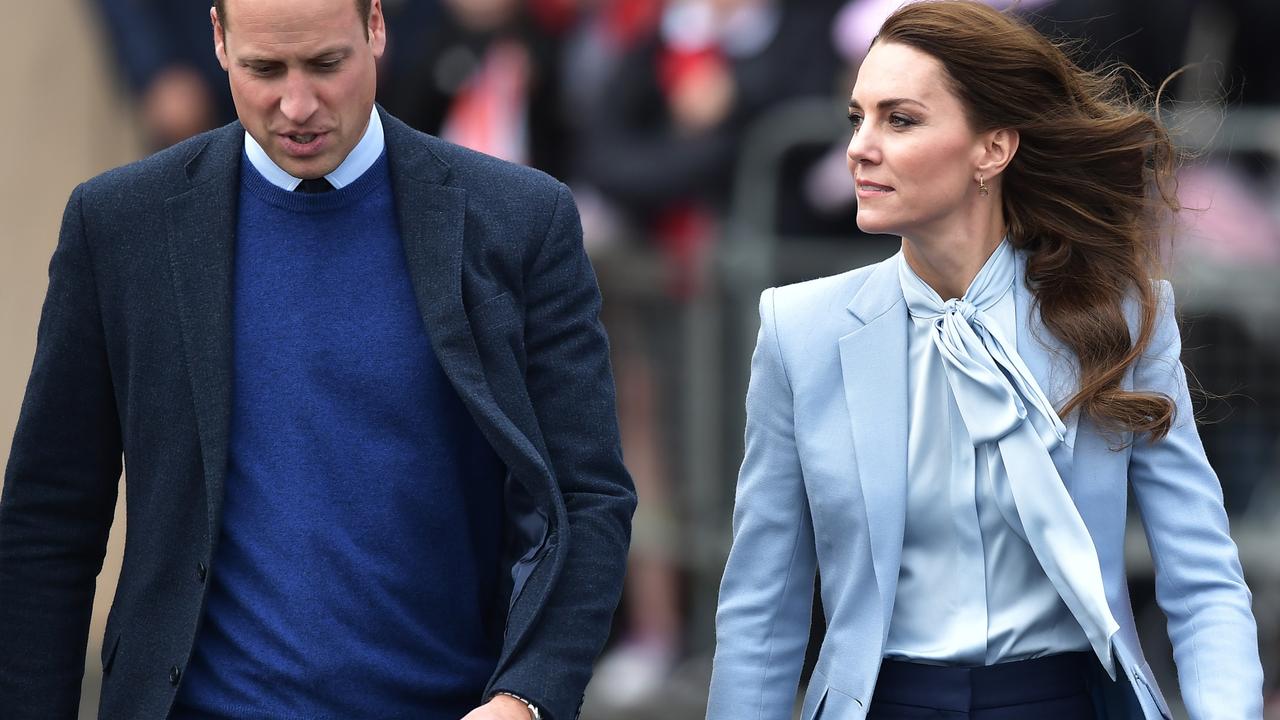 Prince William and Kate during their visit to Carrickfergus, Northern Ireland. Picture: Charles McQuillan/Getty Images