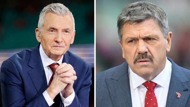 Bruce McAvaney and Brian Taylor. Photos: Supplied/AAP