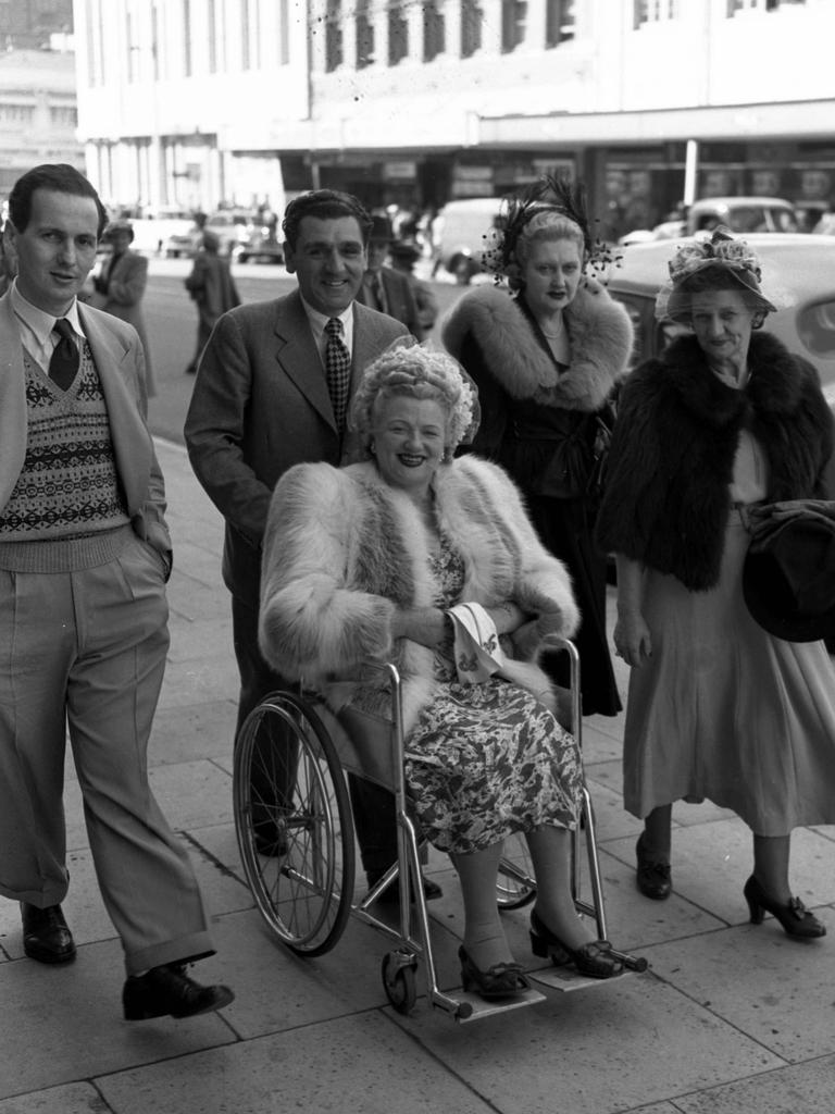 Australian soprano Marjorie Lawrence, who was stricken by infantile paralysis (also known as polio) in Brisbane in 1949.