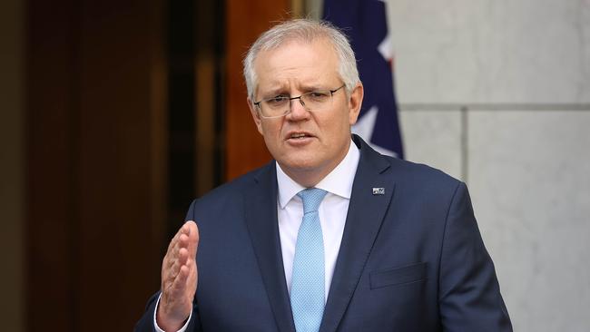 Scott Morrison in Canberra on Thursday. Picture: Gary Ramage