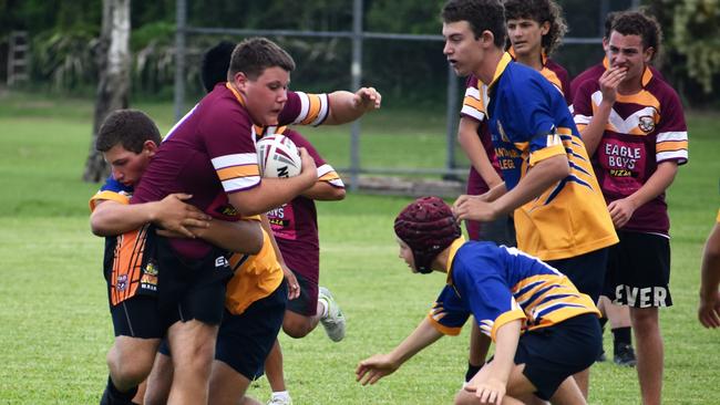 Photographs from the Will Murdoch Perpetual Shield. The annual U14 rugby league competition, in its second year, involved Gilroy Santa Maria College, Ingham State High School and St Teresa's Catholic College Abergowrie. Picture: Cameron Bates