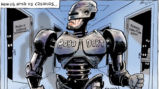 Cartoonist Mark Knight’s view on Robodebt on the day the royal commission report was handed down.