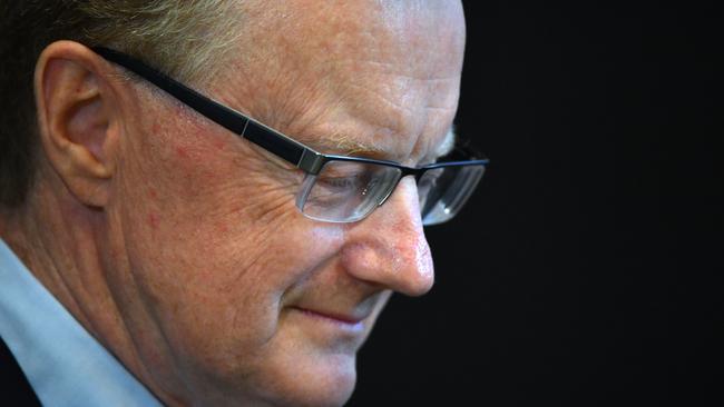 Philip Lowe is governor of the Reserve Bank of Australia at a time when despite the lowest mortgage rates since the 1950s, the debt servicing ratio is near its 2008 peak. Picture: AAP