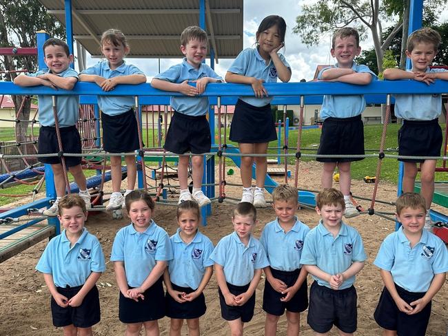 St Mary's Goondiwindi Prep W are Back row: Hendrix, Maddison, Charlie, Matilda, George, Will. Front row: Hugh, Kenzie, Eliza, Max, Rupert, Archer, Harry