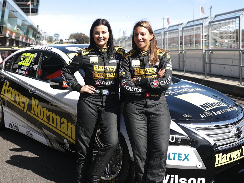 Gracie (left) knows what a thrill it is to race around Bathurst.