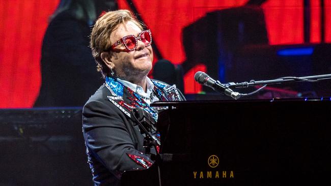 Elton John performing in Melbourne. Picture: Jake Nowakowski