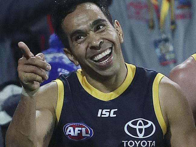 AFL - Round 13 - Adelaide Crows v Richmond at the Adelaide Oval. Eddie Betts all smiles after his goal. Picture SARAH REED