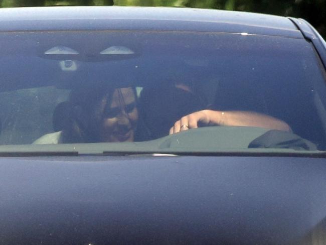 Ben Affleck and ex Jennifer Garner share an affectionate moment as he drives her back to her car in Los Angeles. Picture: Backgrid