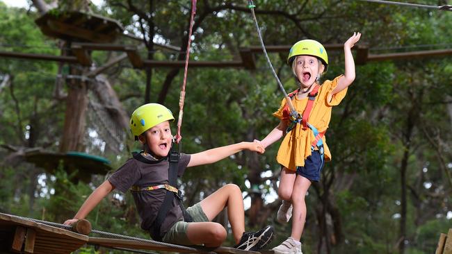 The owners of the Enchanted Adventure Garden at Arthurs Seat (pictured) wanted to build a zip line course northeast of Melbourne. Picture: Josie Hayden