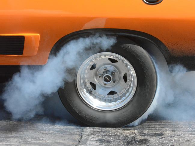 File photo of a car doing a burnout.