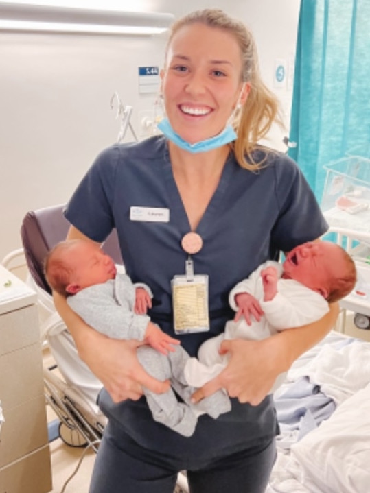 Miss Universe Australia 2023 contestant Lauren Walker is a midwife who also runs a horse racing stable with her partner Mitchell Leek. Picture: Supplied/Lauren Walker