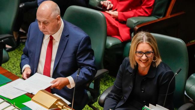 Victorian Treasurer Tim Pallas and Victorian Premier Jacinta Allan. Picture: Getty Images