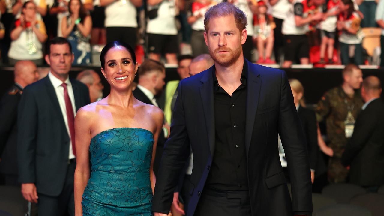 Prince Harry, Duke of Sussex, and Meghan, Duchess of Sussex attend the closing ceremony of the Invictus Games Dusseldorf 2023. Picture: Chris Jackson/Getty Images for the Invictus Games Foundation