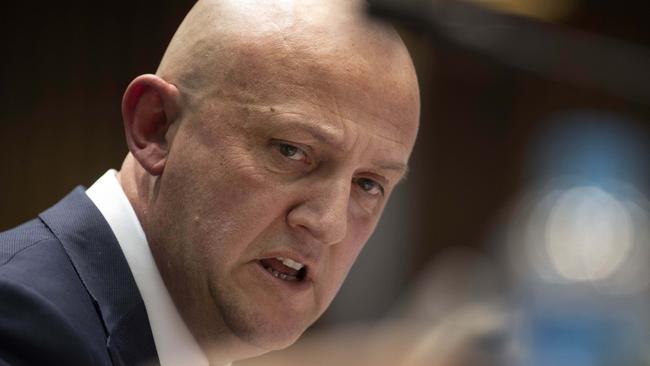 ASIO security director-general Mike Burgess during estimates in Parliament House in Canberra. Picture: NCA NewsWire/Gary Ramage