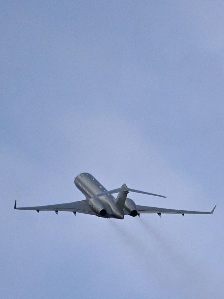 The private plane believed to be carrying Julian Assange departed Saipan International Airport. Picture: AFP