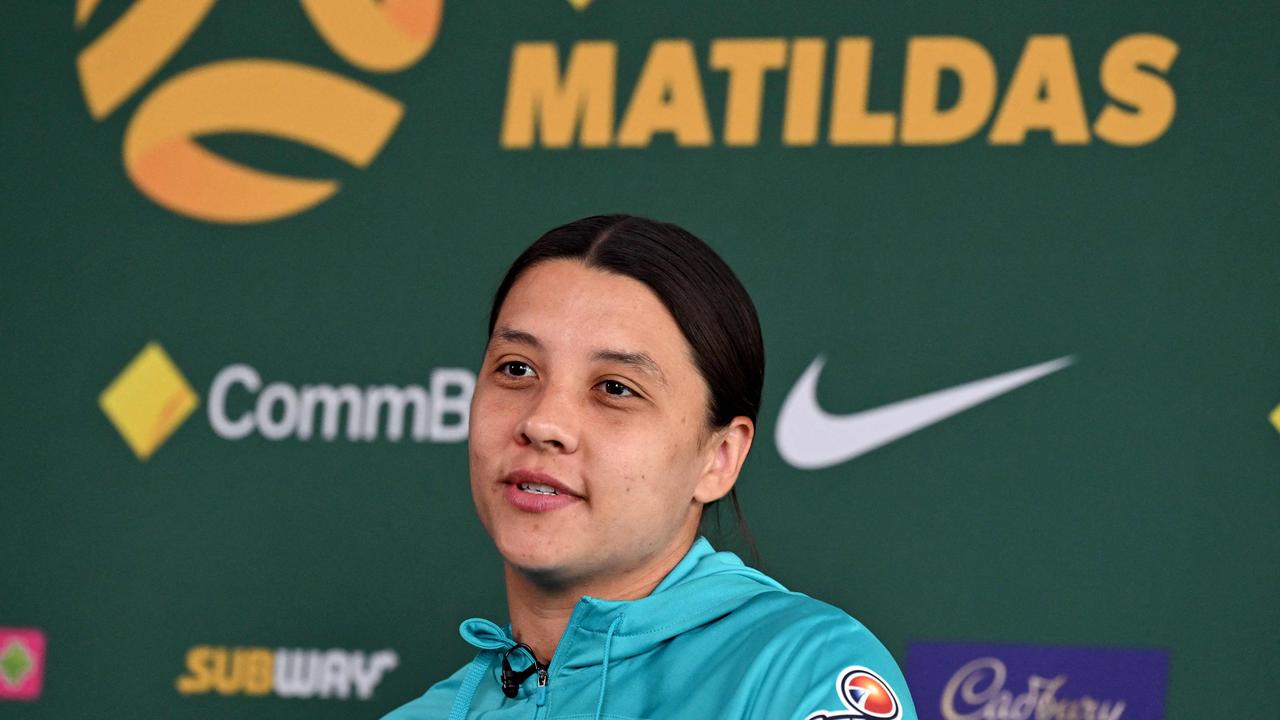 Imagine Matildas superstar Sam Kerr dropping off pamphlets in letterboxes to get people to watch Australia matches … That’s what life was like for Australia's first captain, Julie Dolan. Picture: AFP.