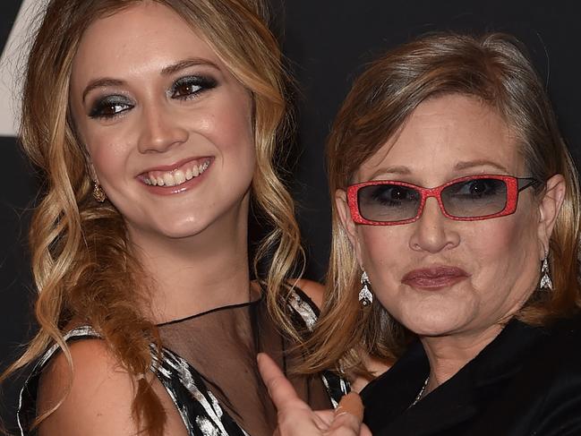 HOLLYWOOD, CA - NOVEMBER 14:  Actresses Carrie Fisher (L) and Billie Catherine Lourd attend the Academy of Motion Picture Arts and Sciences' 7th annual Governors Awards at The Ray Dolby Ballroom at Hollywood & Highland Center on November 14, 2015 in Hollywood, California.  (Photo by Kevin Winter/Getty Images)