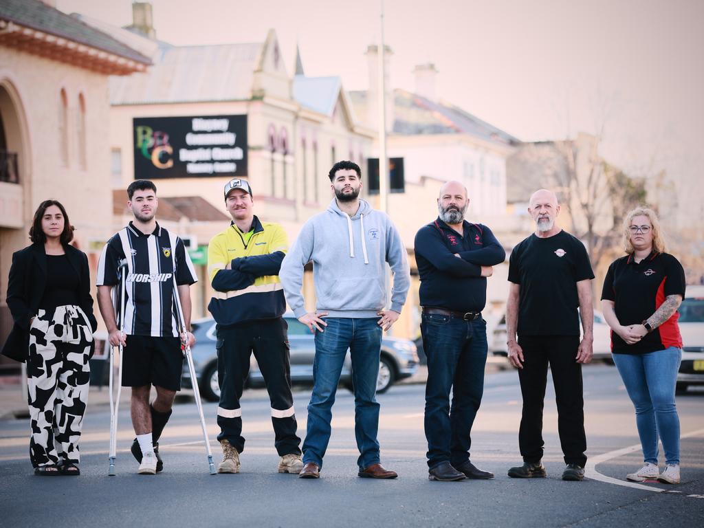 , Community members from Blayney who are upset that the Federal Government has stopped a gold mine from going ahead in the area. Picture: Graham Schumann