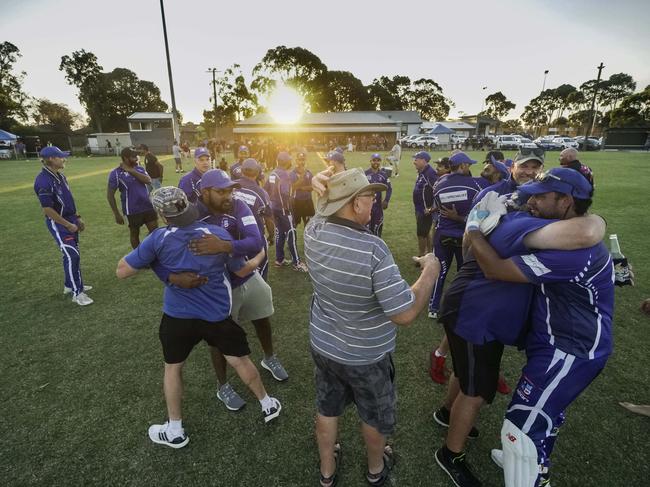 Parkmore players celebrate their grand final win. Picture: Valeriu Campan