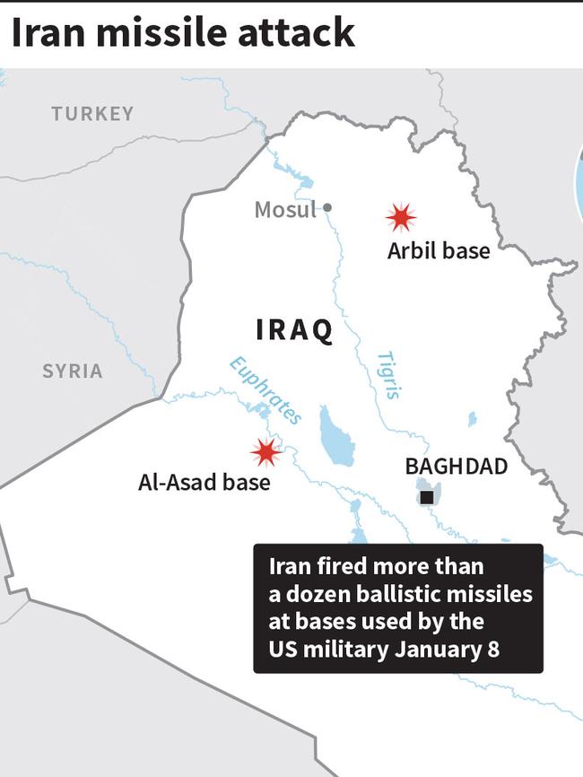 Iraq missile attack map for online