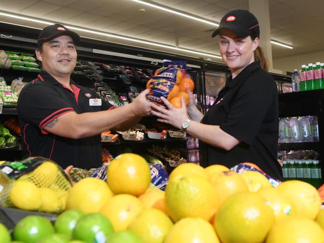 Zuccoli IGA owners Shelly and Kenny Lay have won the Community Award in the 2021 IGA Awards of Excellence. Picture: KATRINA BRIDGEFORD