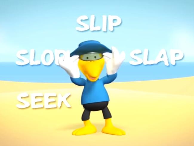 Flashback to the Slip Slop Slap skin cancer campaign TV ad. Picture: YouTube