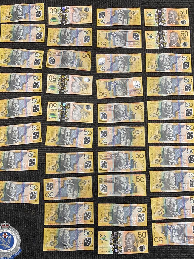 The Seven Hills man was charged with dealing with proceeds of crime after $80,000 in cash was allegedly found at his address. Picture: NSW Police