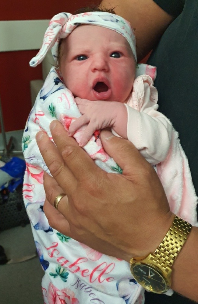 Isabelle Burgoyne was born at 4.26am on February 6. Picture: Supplied