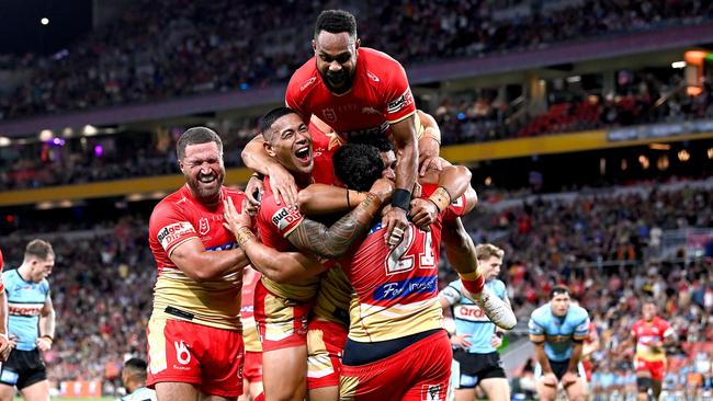 After just one season in the competition the Dolphins have become an instant NRL powerhouse. Picture: Getty Images